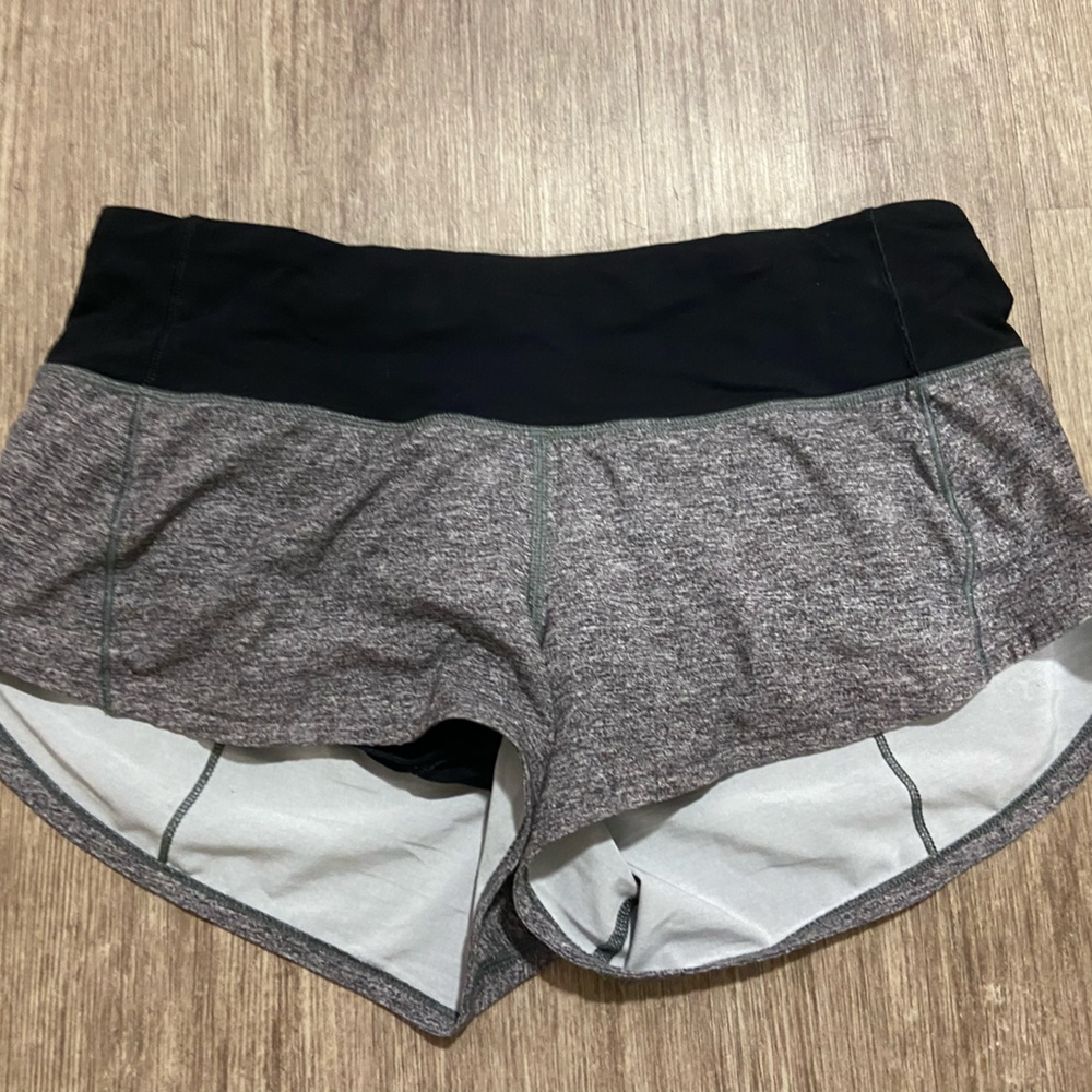 Lululemon grey speed up shorts